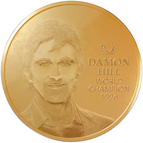 Zlatá mince s podobiznou Damona Hilla
