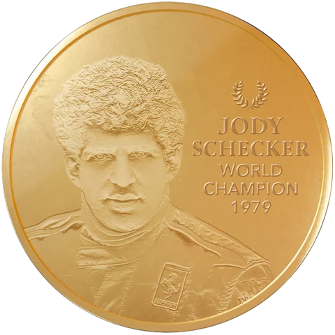 Zlatá mince s podobiznou Jodyho Schecktera